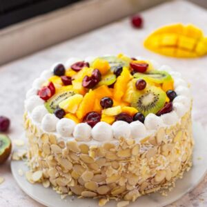 classic fruit gateau cake